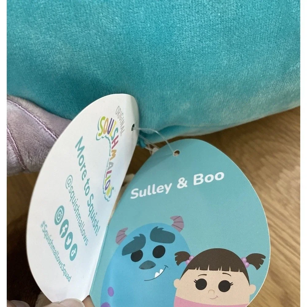 Squishmallows Disney Monsters Inc. Set 10 inch Sulley with Mini Boo Plush, NWT